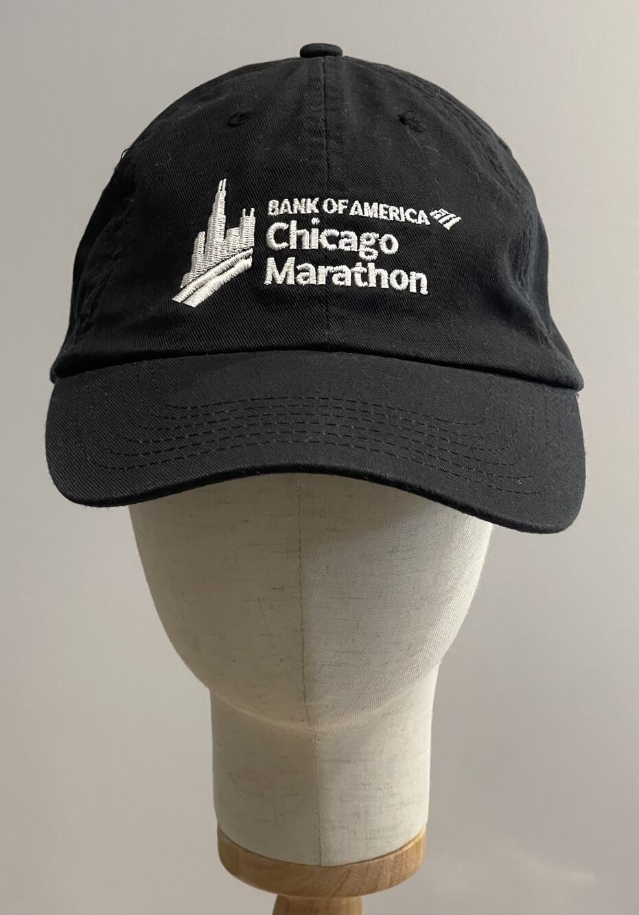 Chicago Marathon Hat Cap Baseball Mens One Size Black Bank Of America
